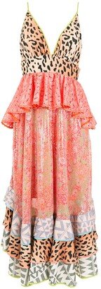 Multi-Print Tiered Ruffle Dress