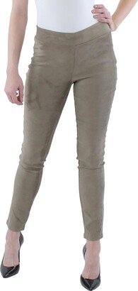 Womens Faux Suede Slimming Leggings