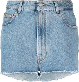 High-Waisted Denim Shorts-BJ