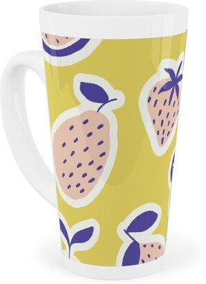 Mugs: Fruity - Yellow Tall Latte Mug, 17Oz, Yellow