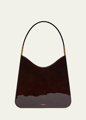 Sadie Pearlized Patent Leather Hobo Bag-AC