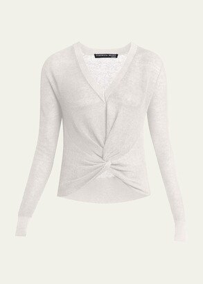 Soren V-Neck Twisted-Hem Sweater