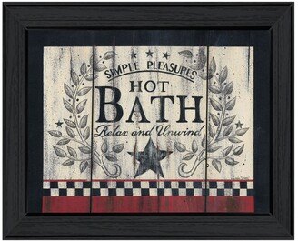 Hot Bath by Linda Spivey, Ready to hang Framed Print, Black Frame, 19