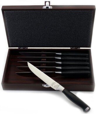 Bistro 7Pc Steak Knife Set with Wooden Case