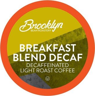 Brooklyn Bean Roastery Brooklyn Beans DECAF Coffee Pods, for Keurig 2.0, Breakfast Blend, 40 Count