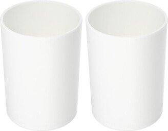 Unique Bargains Bathroom Toothbrush Tumblers PP Cup for Bathroom Kitchen 4.05''x.91'' White pcs