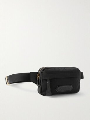 Logo-Embossed Leather-Trimmed Recycled-Shell Belt Bag