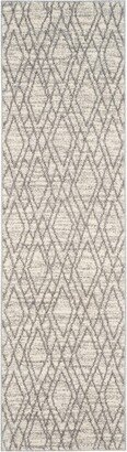 Ivory/Light Gray Solid Tufted Runner - (2'3