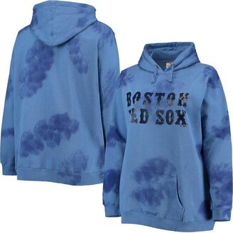 Women's Navy Boston Red Sox Plus Size Cloud Pullover Hoodie