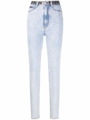 High-Waist Denim Jeggings