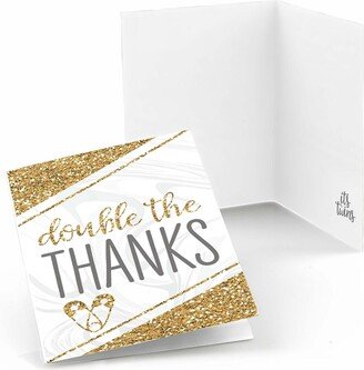 Big Dot Of Happiness It's Twins Twins Baby Shower Thank You Cards (8 count)