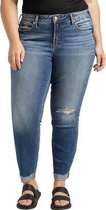 Plus Size Suki Mid-Rise Slim Straight Leg Jeans W93455ECF311 (Indigo) Women's Jeans