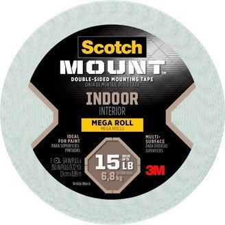 Permanent Mounting Tape, Holds 15 lb, 0.75 x 350 Inches