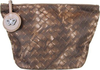 Women's Brown Nylon Intrecciolusion Cosmetic Bag 301183 2515