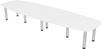 Skutchi Designs, Inc. 12X4 Arc Boat Conference Room Table with Power Modules And Post Legs