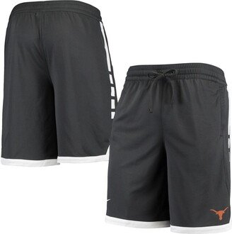 Men's Anthracite Texas Longhorns School Logo Elite Stripe Performance Shorts