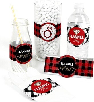 Big Dot Of Happiness Flannel Fling Before the Ring - Bachelorette Diy Wrapper Favors & Decor - 15 Ct