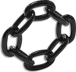 Baccarat x Enamel Link Black Napkin Ring, Set of 4 in a Gift Box