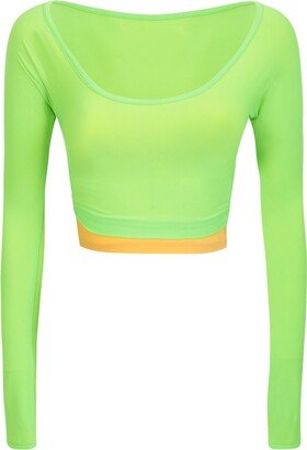 Scoopneck Layered Crop Top