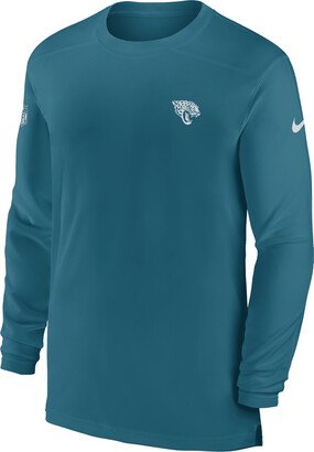 Men's Dri-FIT Sideline Coach (NFL Jacksonville Jaguars) Long-Sleeve Top in Blue