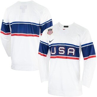 Men's White Team Usa Hockey 2022 Winter Olympics Collection Jersey