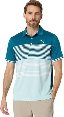 Mattr Track Polo (Pacific Green/Cay Heather) Men's Clothing