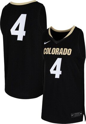 Men's 4 Black Colorado Buffaloes Team Replica Basketball Jersey