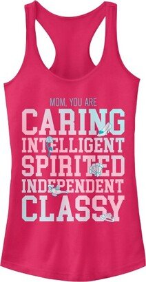 Junior's Disney Princesses Mom You Are Everything Racerback Tank Top - Dark Pink - Small