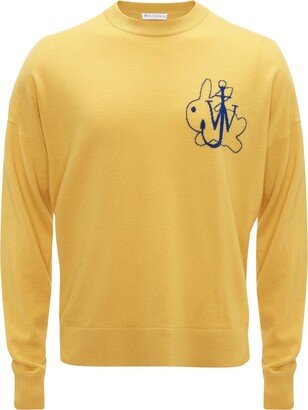 Logo-Embroidered Crew-Neck Jumper