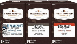 Fresh Roasted Coffee - Artisan Blends Variety Pack - 72CT Single Serve Pods