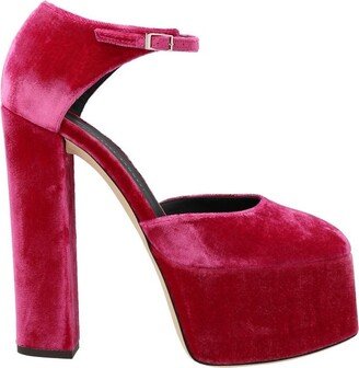 Bebe Velvet Platform Pumps