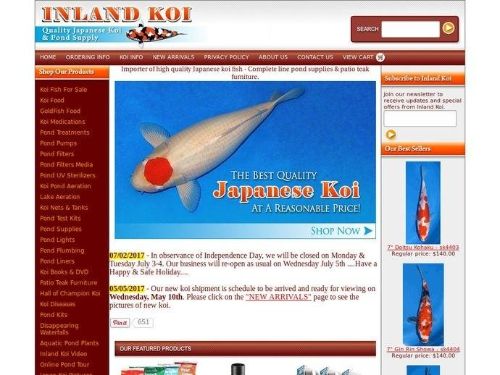 Inland Koi Promo Codes & Coupons