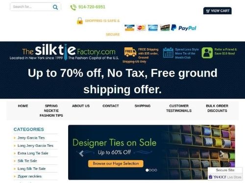 The Silk Tie Factory Promo Codes & Coupons