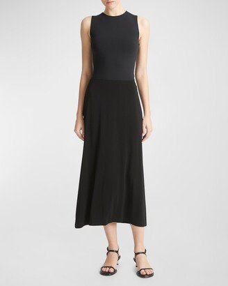 Pull-On Midi Slip Skirt