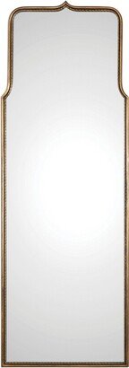 Adelasia Antique Styled Full Length Arched Top Wall Mirror - Antiqued Gold Leaf