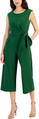 Women's Scuba Crepe Side-Tie Jumpsuit