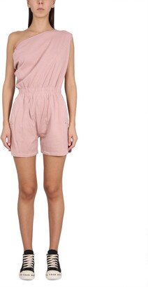 Anthena One-Shoulder Draped Playsuit