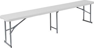 Emma+oliver 10.25''W X 71''L Bi-Fold Plastic Bench With Carrying Handle