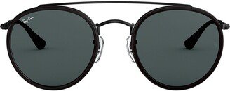 RB3647 round double-bridge sunglasses