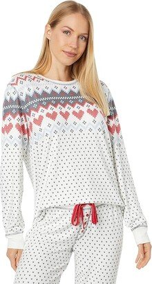 Happy Fair Isle Pajama Top (Ivory) Women's Pajama