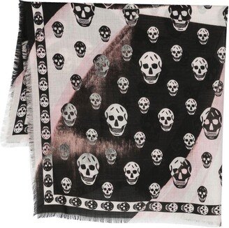 Allover Skull Print Scarf