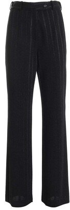 High-Waist Flared-Leg Trousers