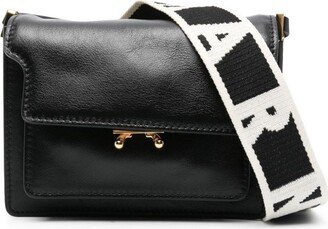 Trunk leather crossbody bag