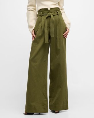 Emily Wide-Leg Paperbag Pants