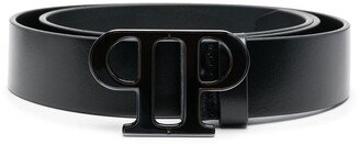 Logo-Buckle Leather Belt-AA