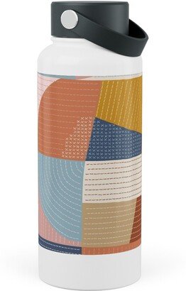 Photo Water Bottles: Modern Patchwork - Multi Stainless Steel Wide Mouth Water Bottle, 30Oz, Wide Mouth, Multicolor