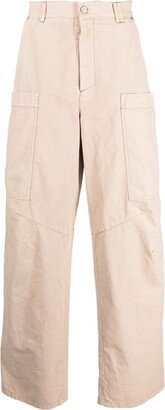 Wide-Leg Cotton Cargo Trousers-AC