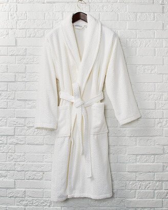 Herringbone Weave Bathrobe-AA