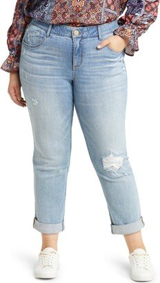 'Ab'Solution Distressed Slim Straight Leg Jeans