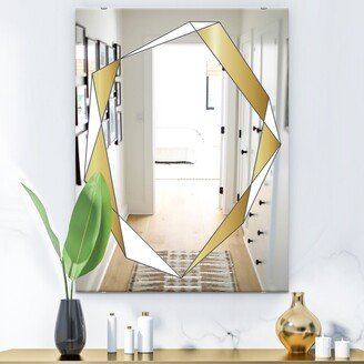 Designart 'Capital Gold Essential 10' Glam Mirror - Modern Vanity Printed Mirror